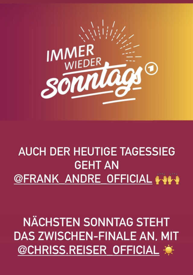 Immer Wieder Sonntags 2023 Folge 6 Frank Andre